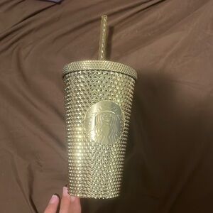 Gold Starbucks Tumbler 16oz
